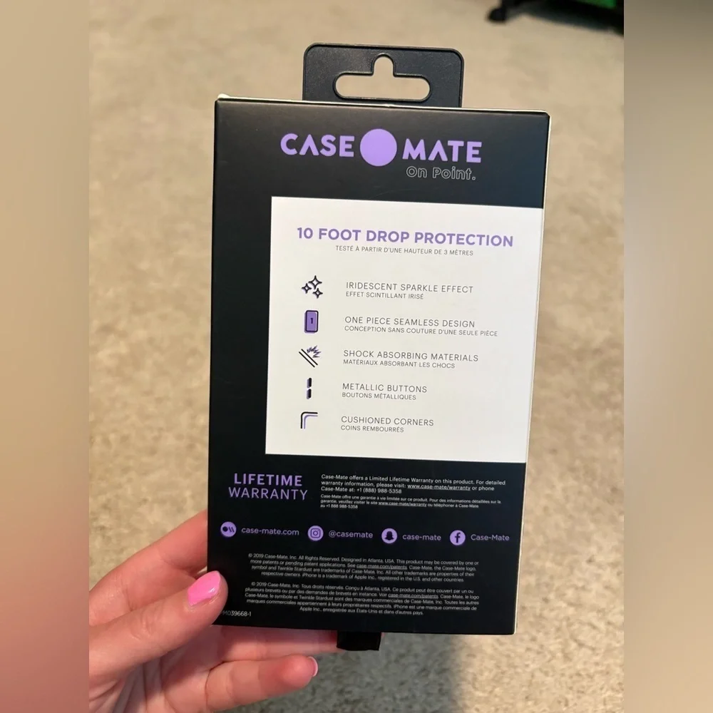 Case-Mate Gold Glitter iPhone Case Twinkle New in Box